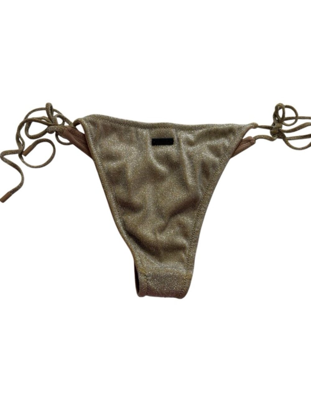 Triangl Vinca Gold Sparkle Side Tie Bikini Bottom Small - Picture 3 of 6